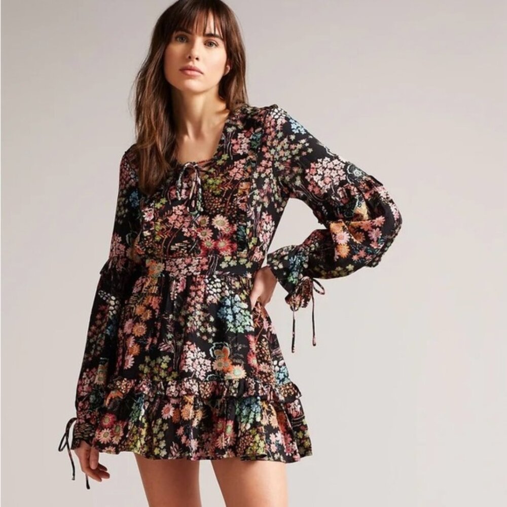 Ted Baker Hendria Mini Dress Size 0 NWT